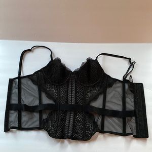 Victoria’s Secret | Corset Black Lace Adjustable Straps